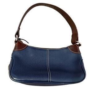 Dooney & Bourke Vintage Blue Pebbled Leather Hobo Bag